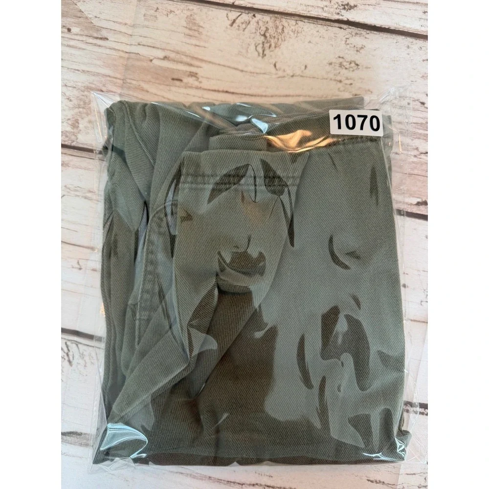 Old Navy Kids Olive Green Cargo Pants Wide Leg Utility Trousers Size L 10-12